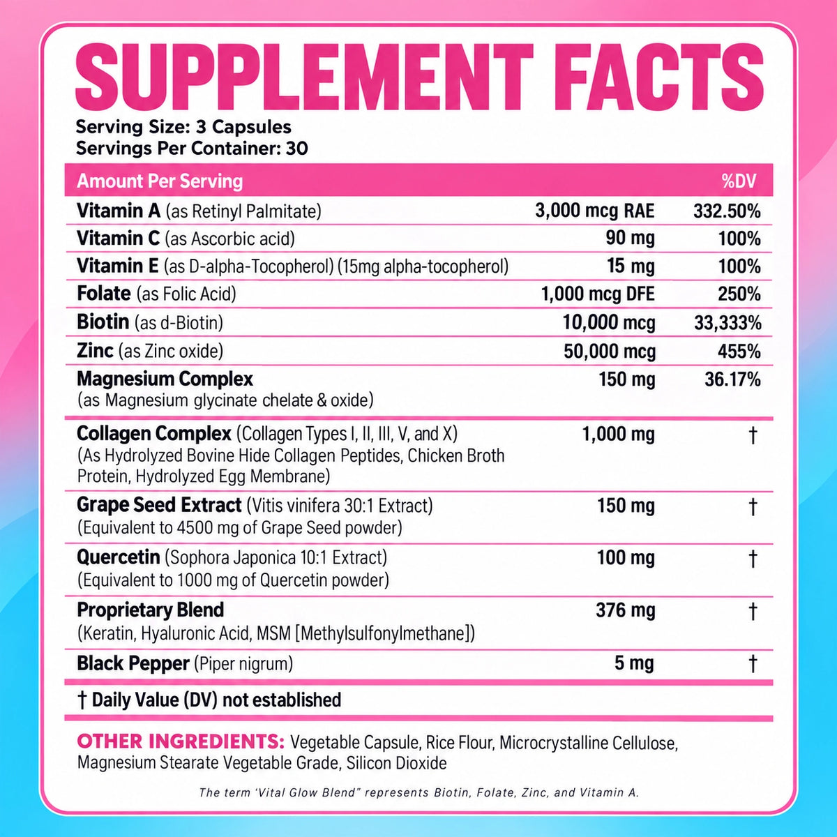 14-in-1 Multi-Type Collagen with Biotin, Keratin & Hyaluronic Acid - Hair, Skin & Nail Support