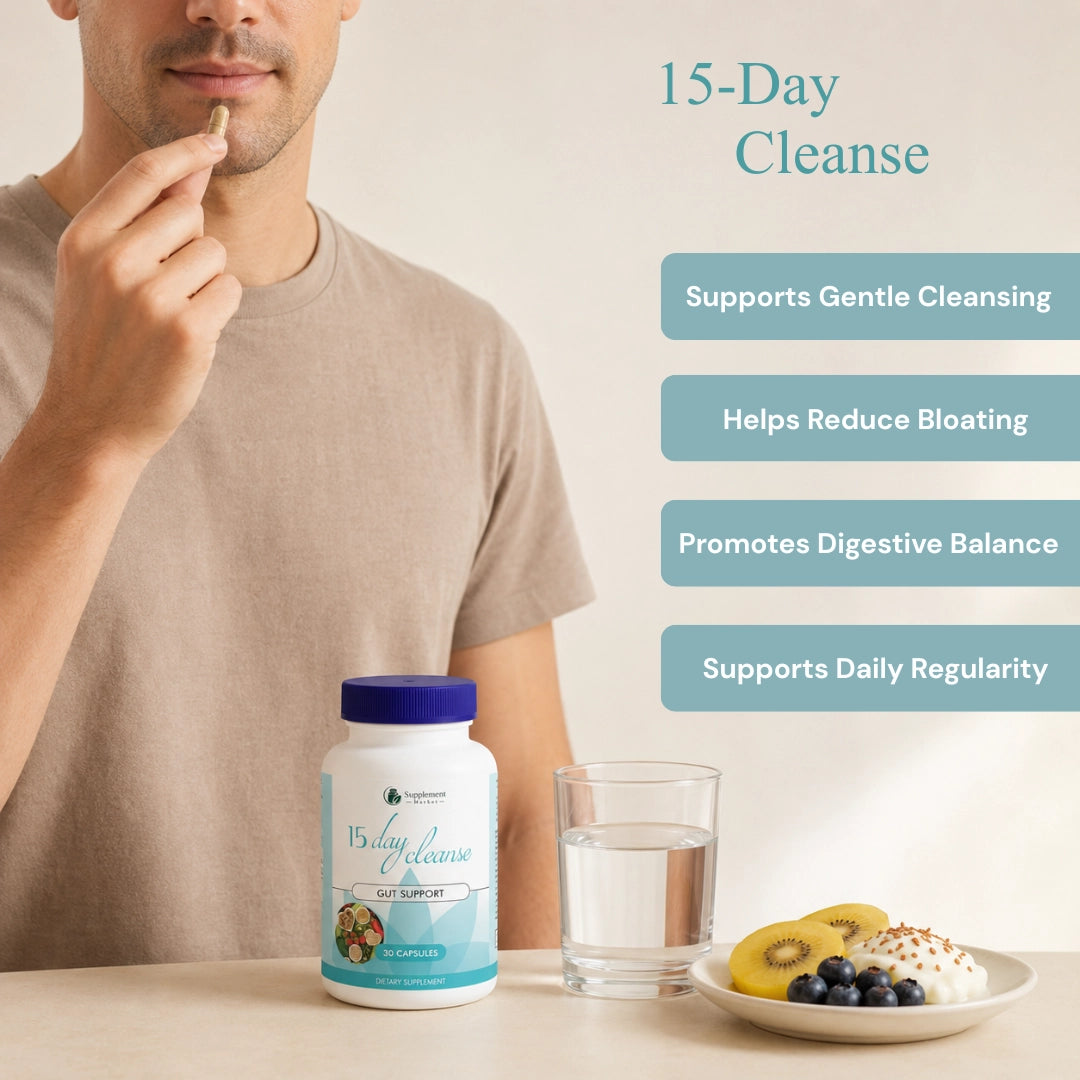 15-Day Herbal Cleanse Capsules — Liver & Digestive Support | Natural Detox Formula