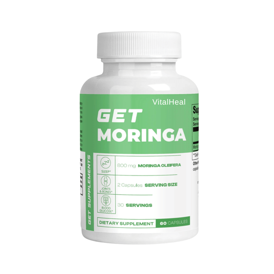 GET MORINGA Pure Oleifera Leaf Capsules for Antioxidant Support