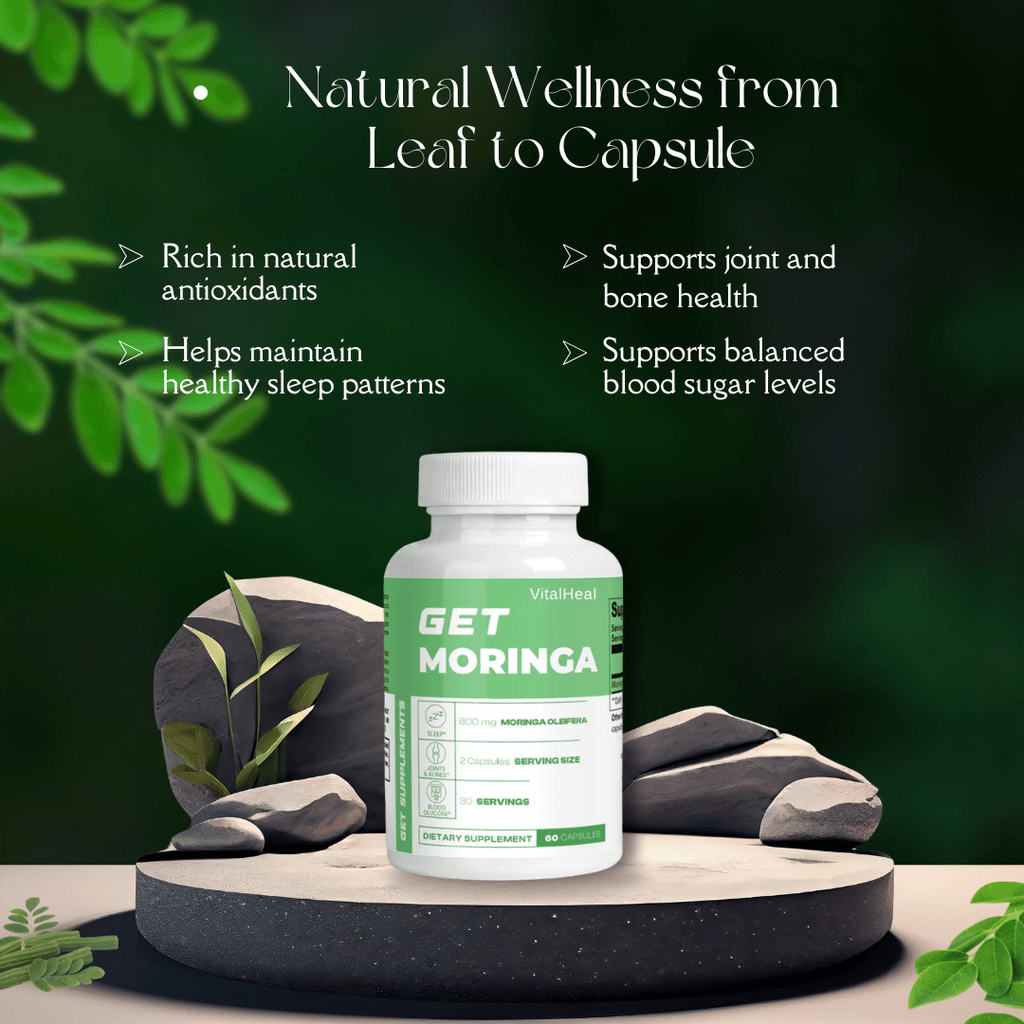 GET MORINGA Pure Oleifera Leaf Capsules for Antioxidant Support