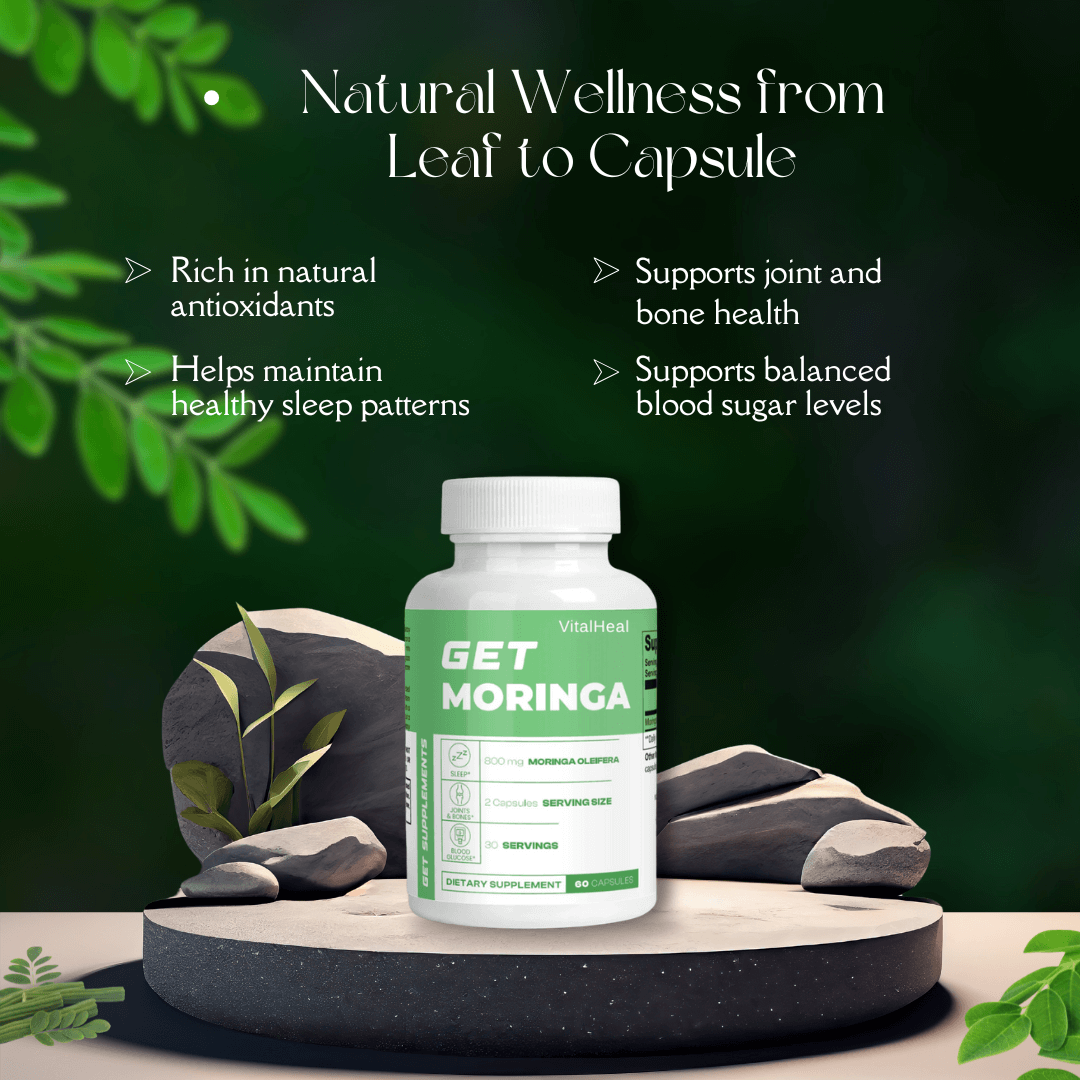 GET MORINGA Pure Oleifera Leaf Capsules for Antioxidant Support