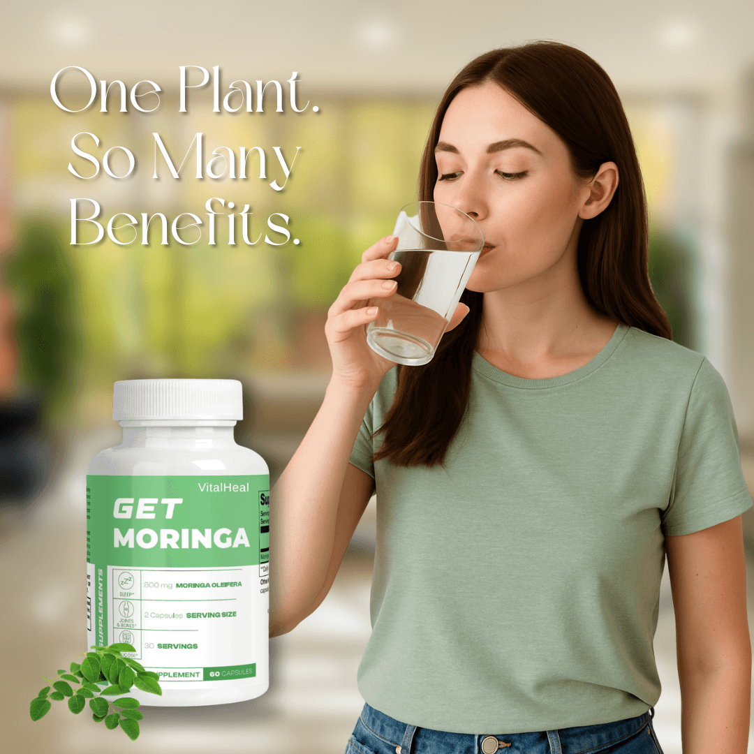 GET MORINGA Pure Oleifera Leaf Capsules for Antioxidant Support