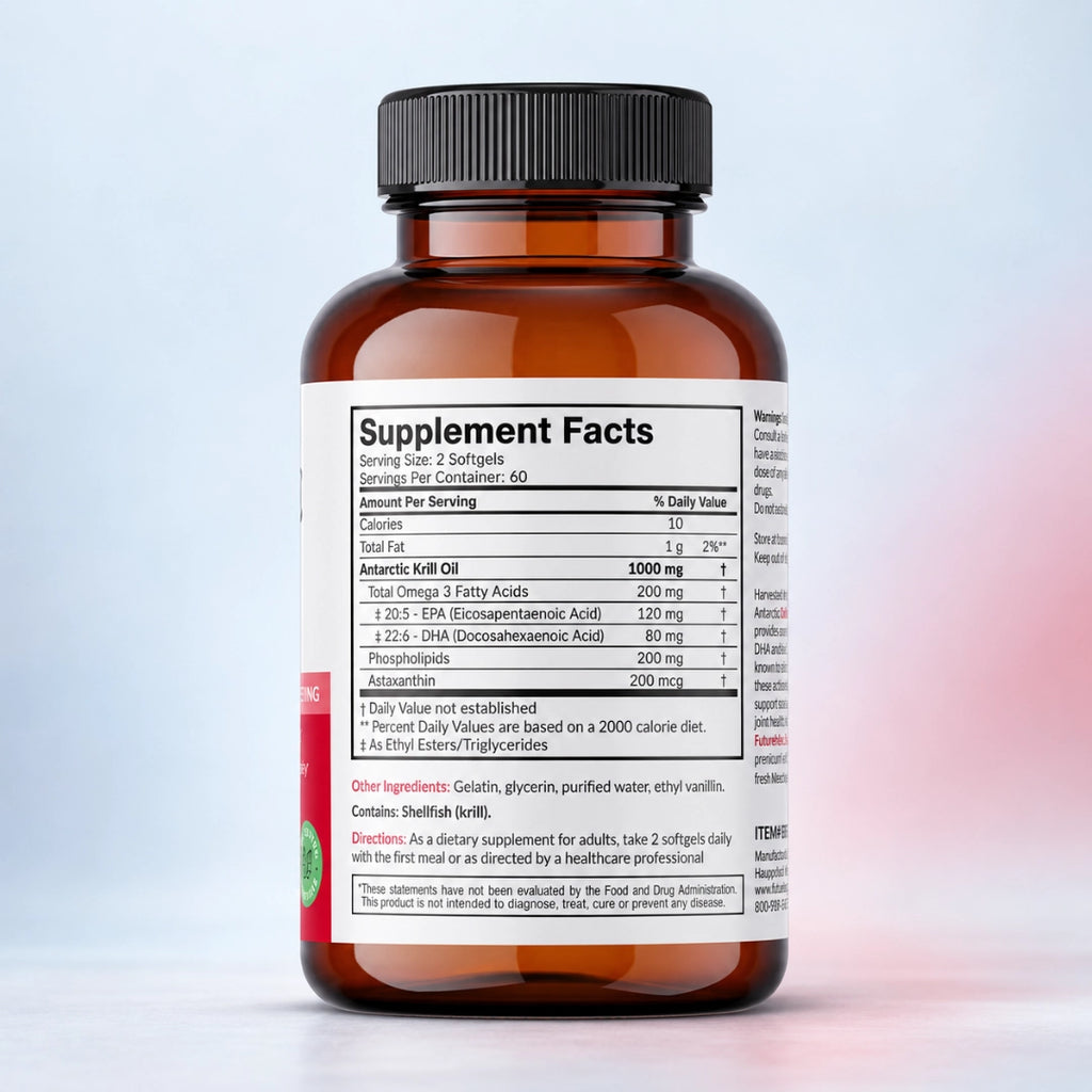 Antarctic Krill Oil 1000 mg with Astaxanthin – Omega-3 & Joint Support