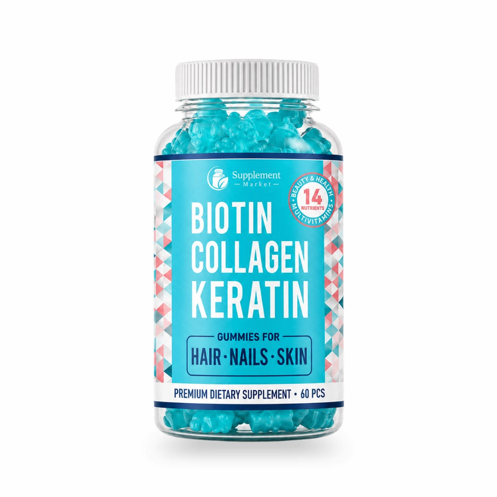 Biotin Collagen Keratin Gummies – Hair, Skin & Nail Support