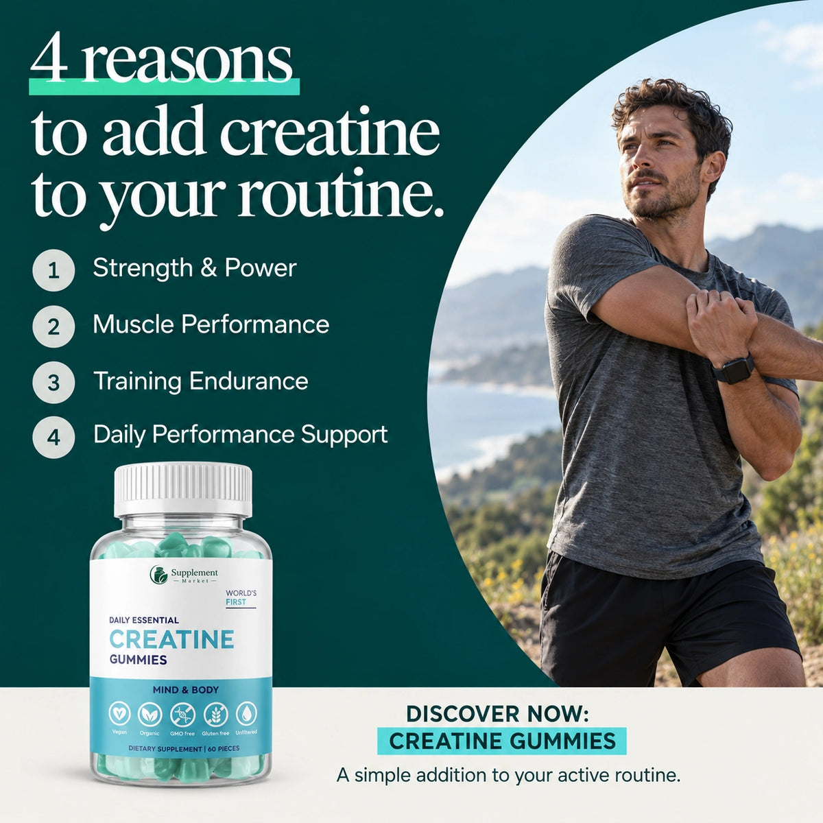 Creatine Hydrochloride Gummies – Strength, Energy & Muscle Support