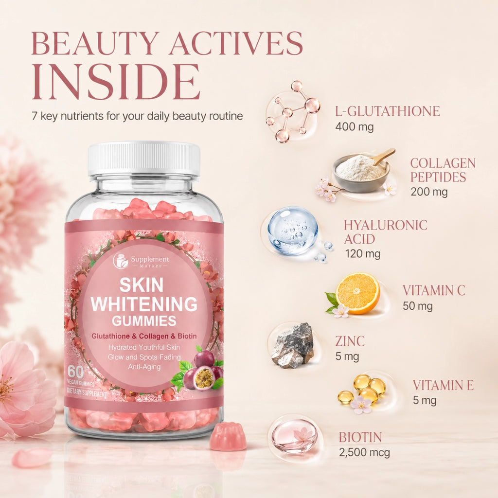 Glutathione for Skin – Collagen & Biotin Gummies for Glow & Radiance