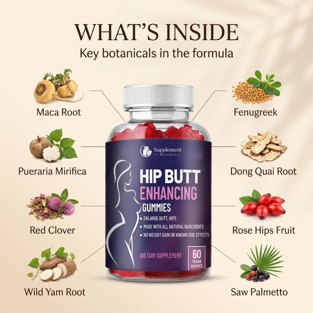 Hip & Butt Support Gummies for Women – Herbal Wellness Support