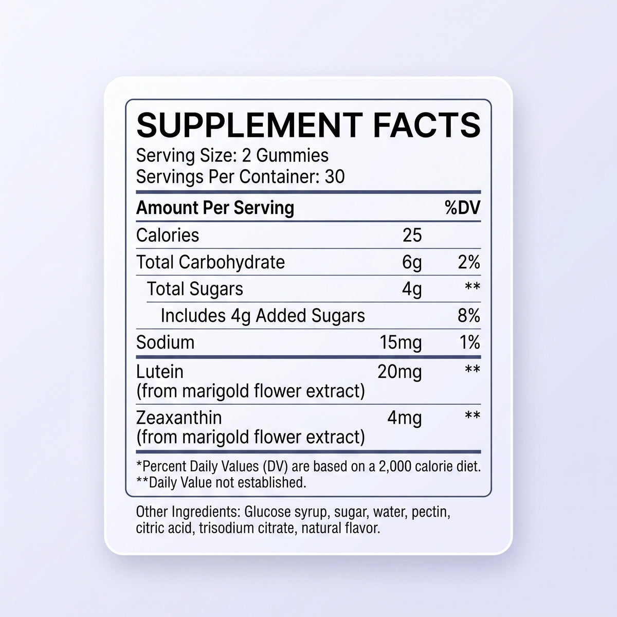 Lutein Eye Gummies with Zeaxanthin – Vision, Clarity & Antioxidant Support