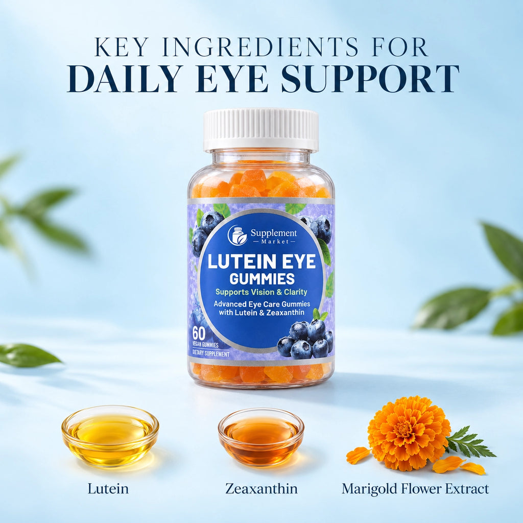 Lutein Eye Gummies with Zeaxanthin – Vision, Clarity & Antioxidant Support