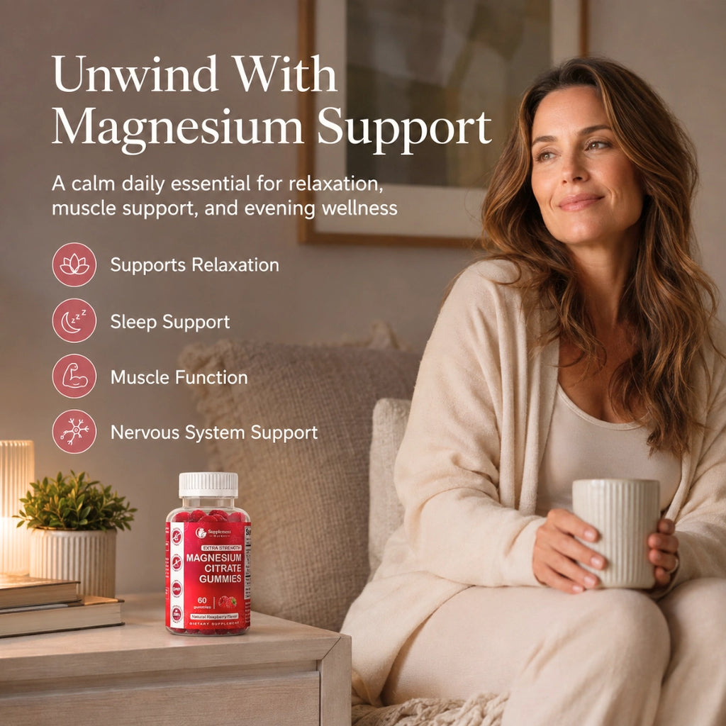 Magnesium Citrate Gummies – Sleep, Relaxation & Muscle Support