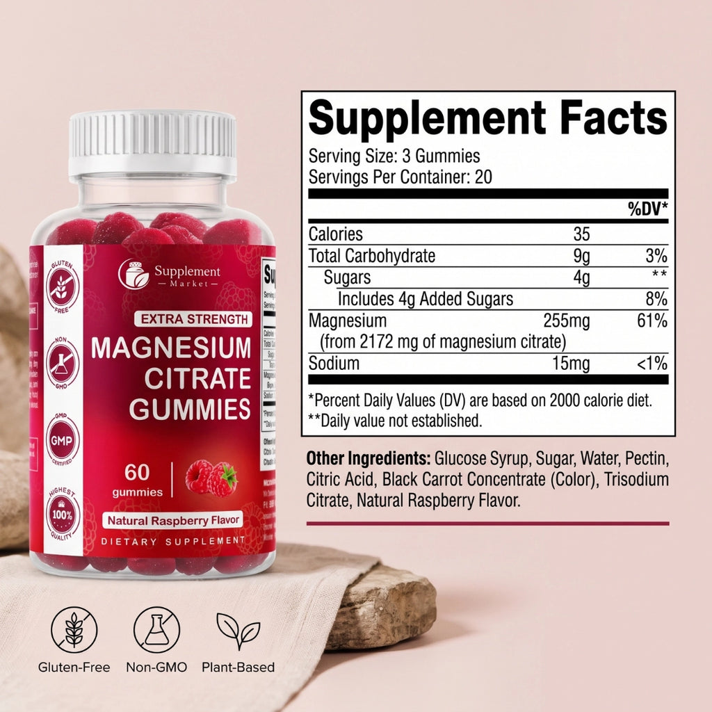 Magnesium Citrate Gummies – Sleep, Relaxation & Muscle Support