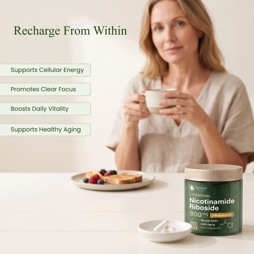 NAD+ Nicotinamide Riboside 900mg – Cellular Energy, Healthy Aging & Daily Vitality Support