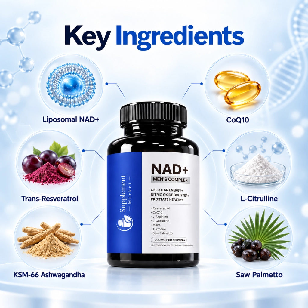 NAD+ Supplement for Men – Liposomal NAD+ for Energy & Vitality