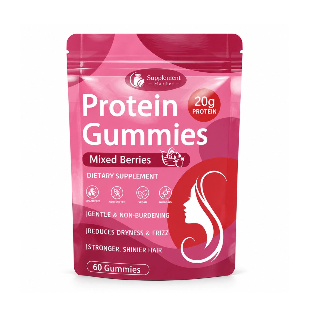 Protein Gummies – 20g Plant-Based Protein, Hair Strength & Daily Nutrition Support