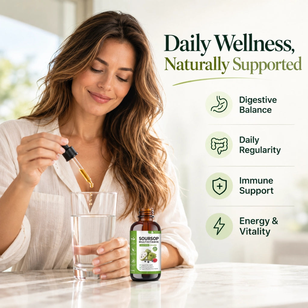 Soursop with Multivitamin Liquid Drops – Digestive, Energy & Daily Wellness Support