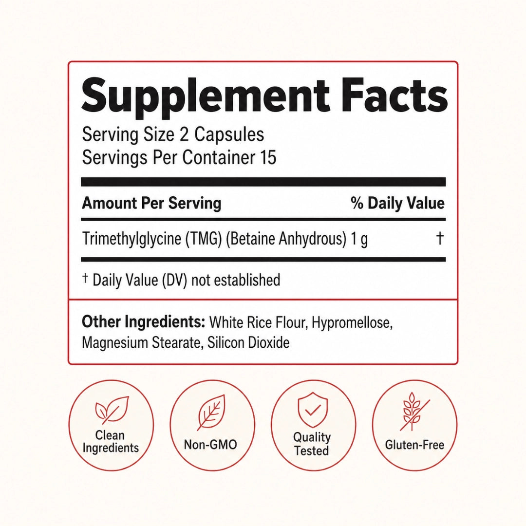 Trimethylglycine TMG Supplement – Liver Support & Homocysteine Balance