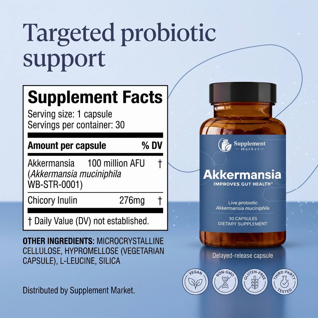 Akkermansia Probiotic – Live Akkermansia muciniphila for Gut & Metabolic Health