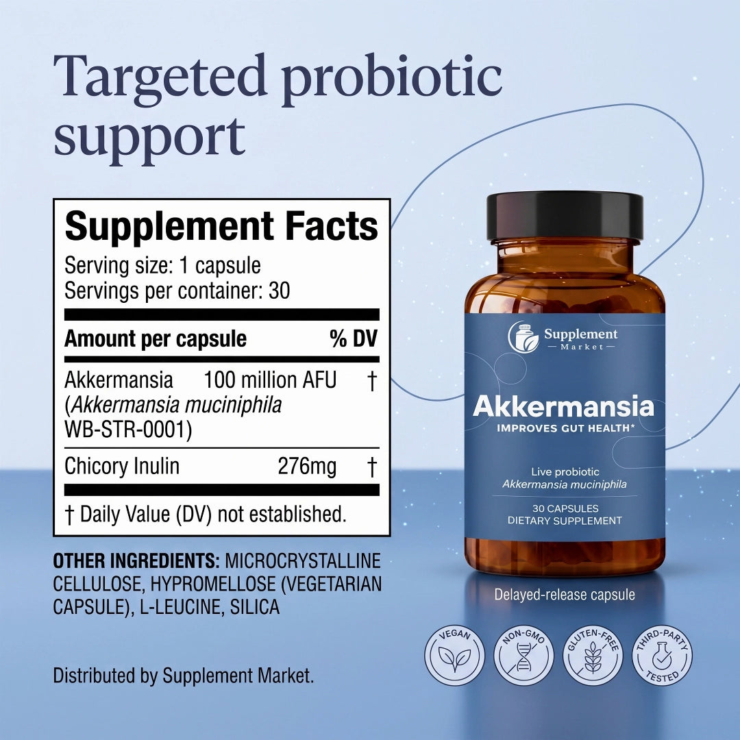 Akkermansia Probiotic – Live Akkermansia muciniphila for Gut & Metabolic Health