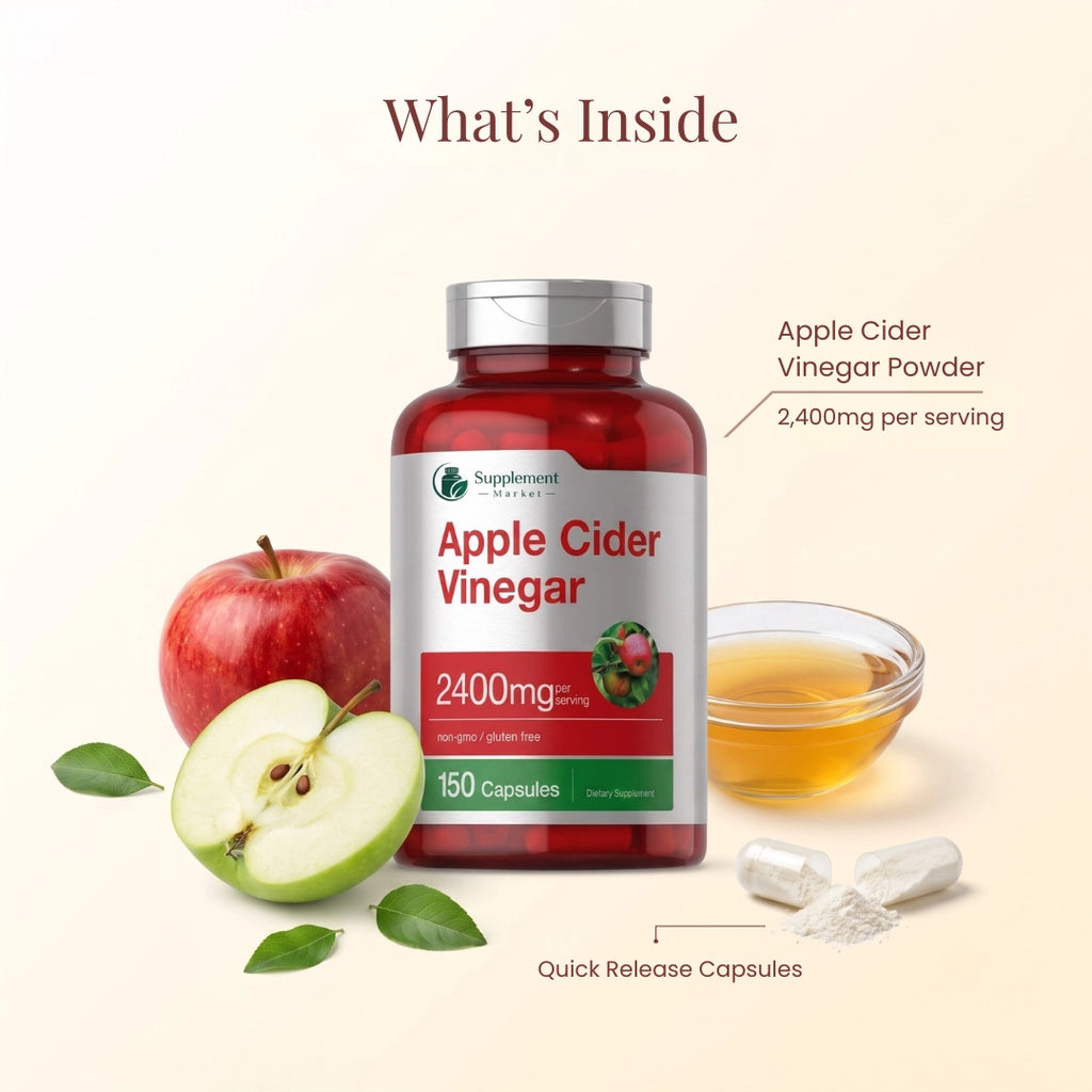 Apple Cider Vinegar Capsules – 2400 mg