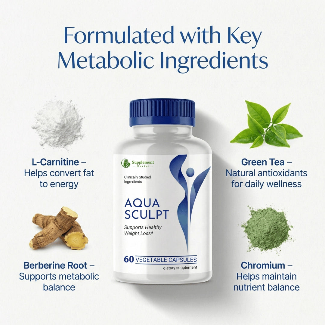 Aqua Sculpt – Weight Management Support Supplement with L-Carnitine for Metabolic Support