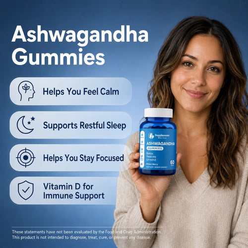 Ashwagandha Gummies with KSM-66 & Vitamin D – Calm, Stress Balance, Sleep & Focus Support