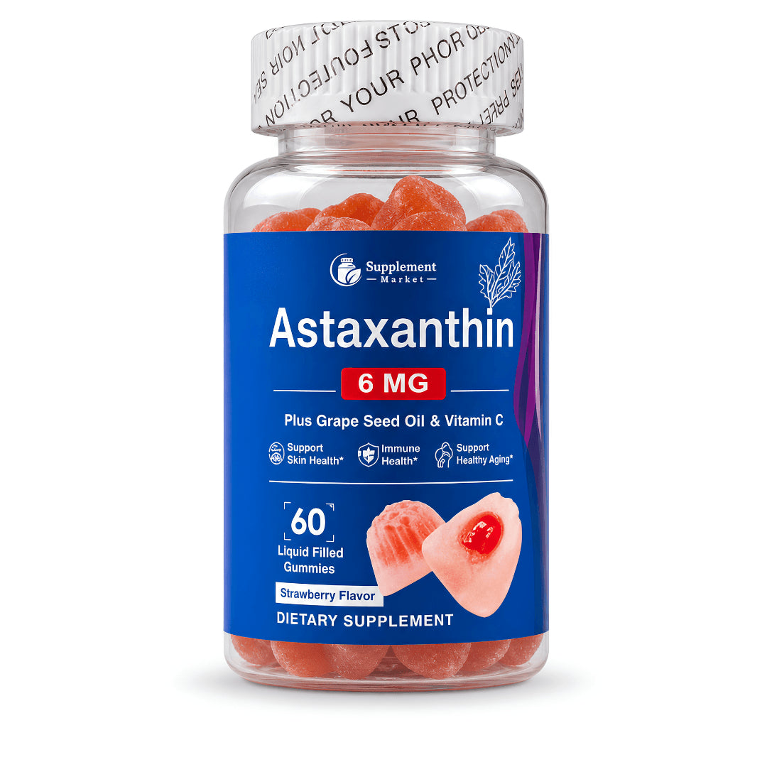 Astaxanthin Gummies – 6 mg for Skin Health & Antioxidant Support