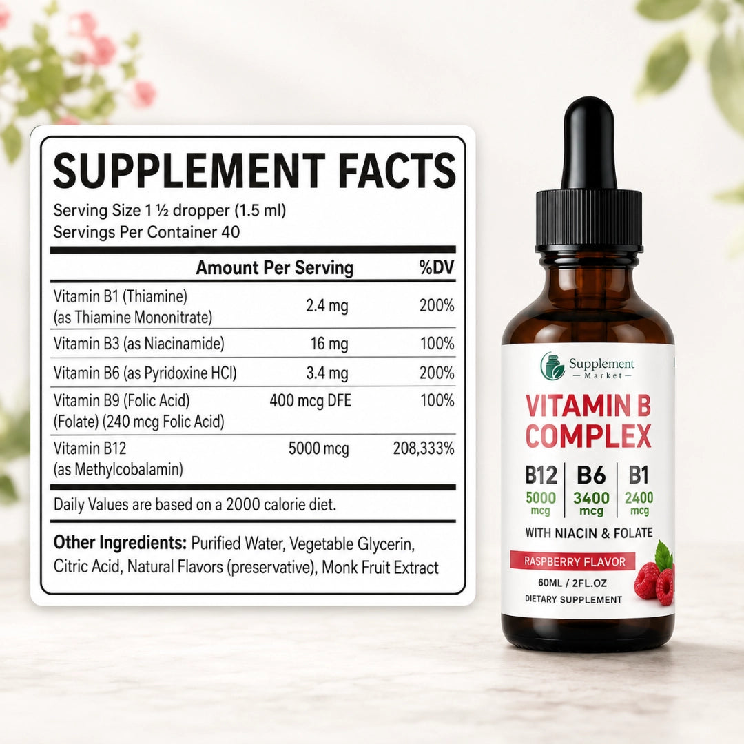 B-Vitamin Liquid Drops – Energy, Focus & Nervous System Support