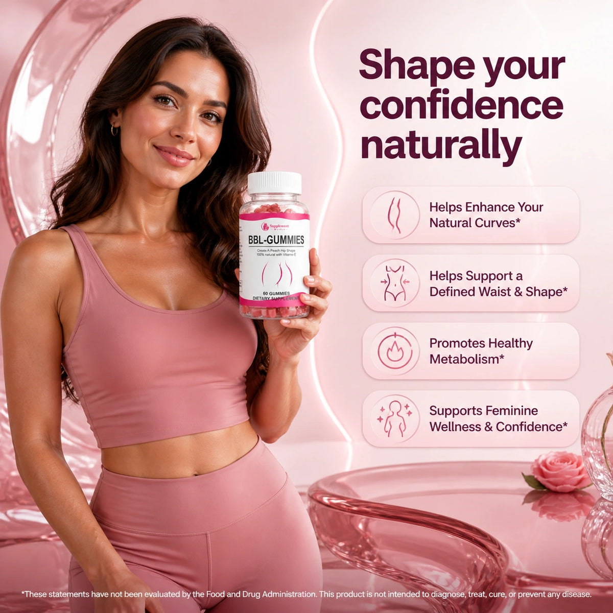 BBL Gummies – Apple Cider Vinegar, B-Vitamins & Iodine for Curves & Shape Support