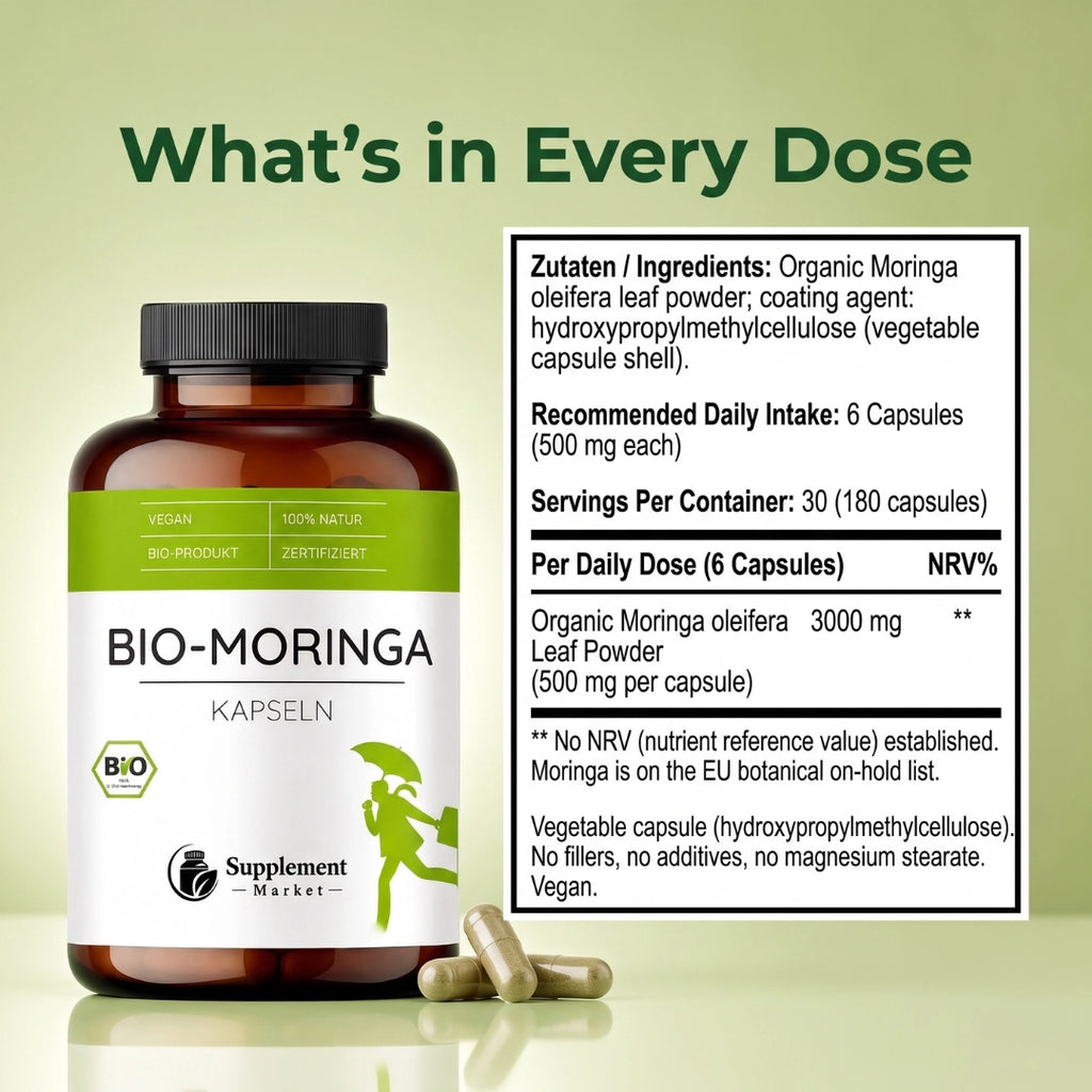 Bio Moringa Capsules – Moringa Leaf Powder for Daily Nutrition Support