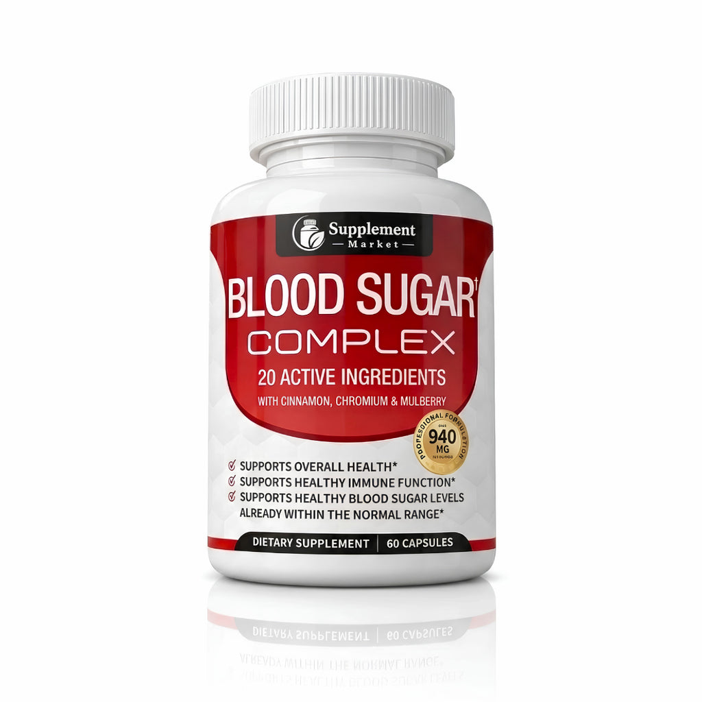 Blood Sugar Complex – 20-Ingredient Capsules with Cinnamon, Chromium & Alpha Lipoic Acid