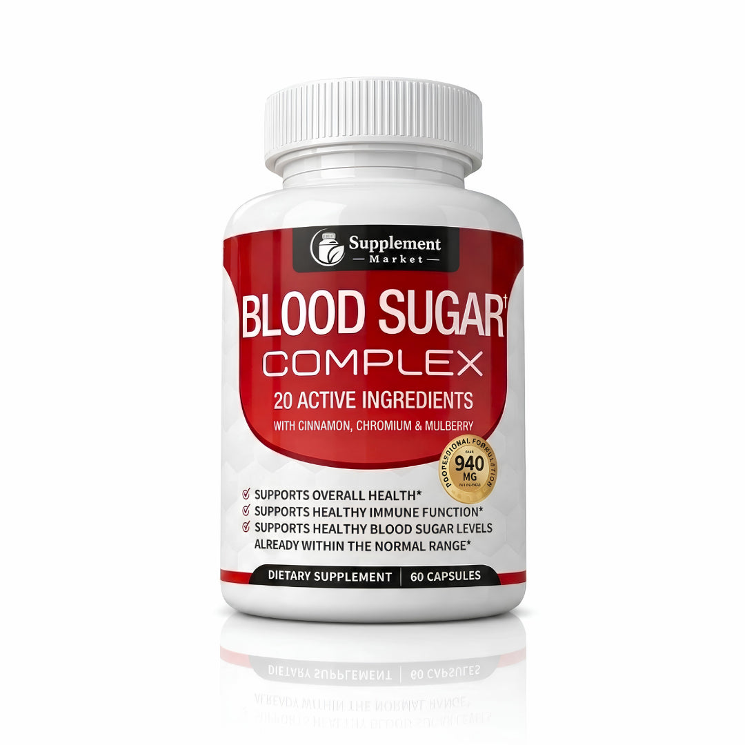 Blood Sugar Complex – 20-Ingredient Capsules with Cinnamon, Chromium & Alpha Lipoic Acid