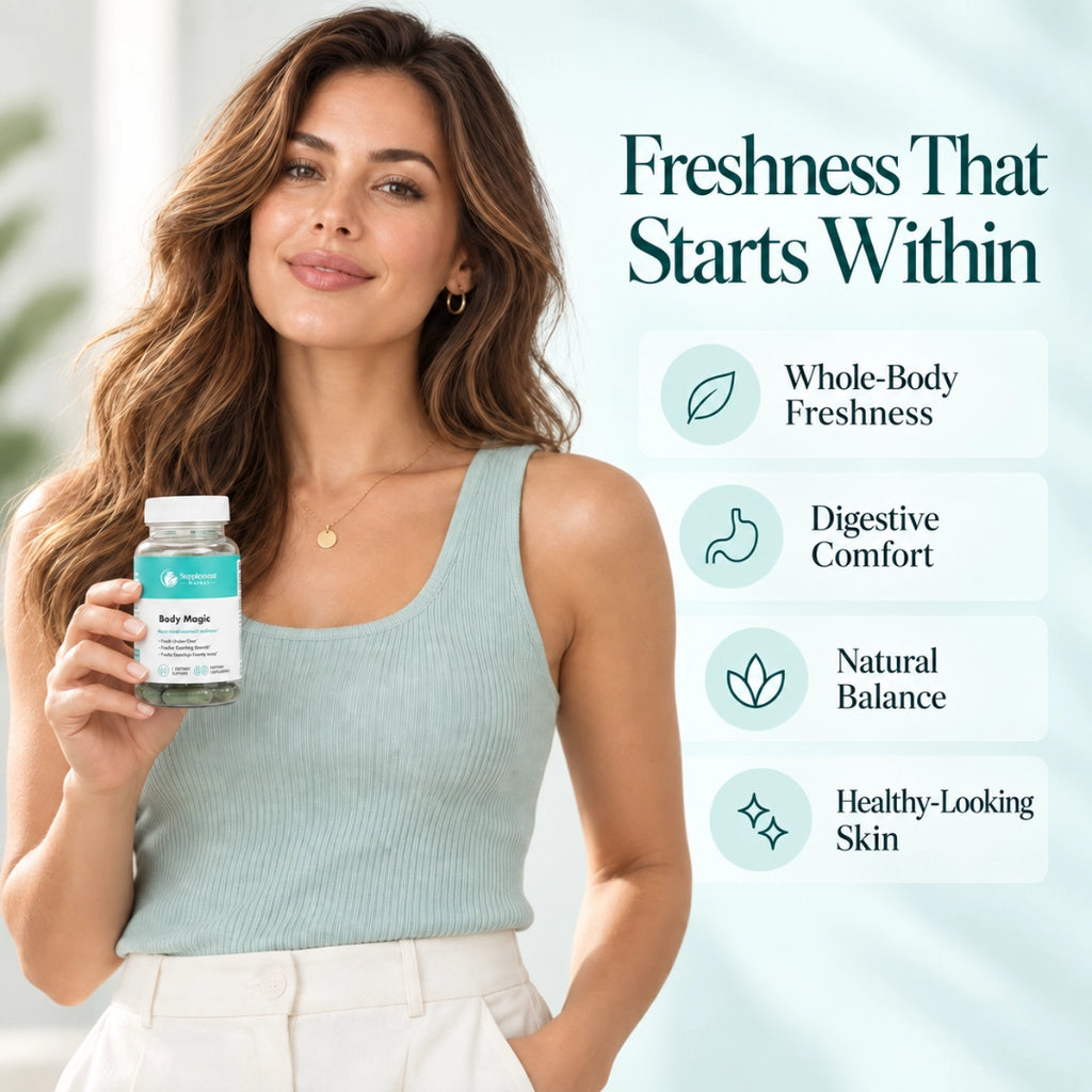 Body Magic Chlorophyll Capsules for Internal Freshness and Clear Skin