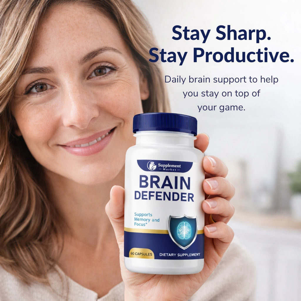 Brain Defender Supplement - Support for Focus, Mental Clarity & Daily Performance