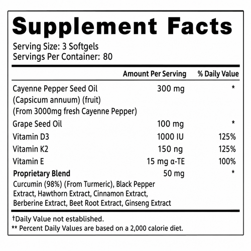 Cayenne Pepper Softgels