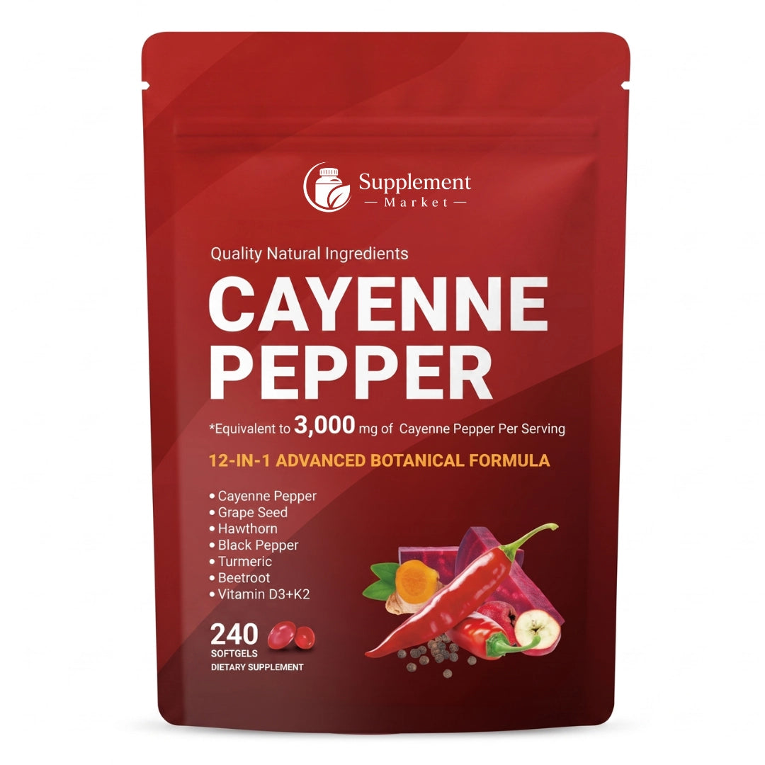 Cayenne Pepper Softgels – Metabolism, Circulation & Energy Support