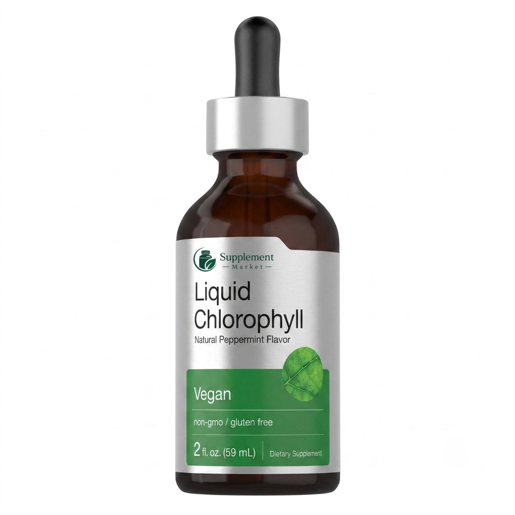 Liquid Chlorophyll Drops for Internal Freshness, Skin Health & Antioxidant Support – Peppermint Flavor