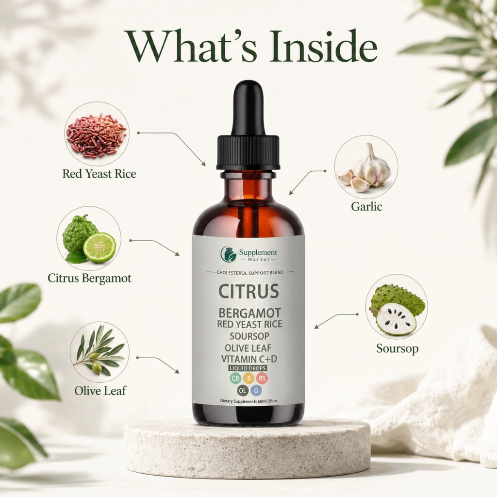 Citrus Bergamot Liquid Drops – Cholesterol Balance, Circulation & Antioxidant Support