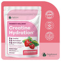 Creatine Hydration Powder for Women with Electrolytes, Collagen & Probiotics – Strawberry, 392g