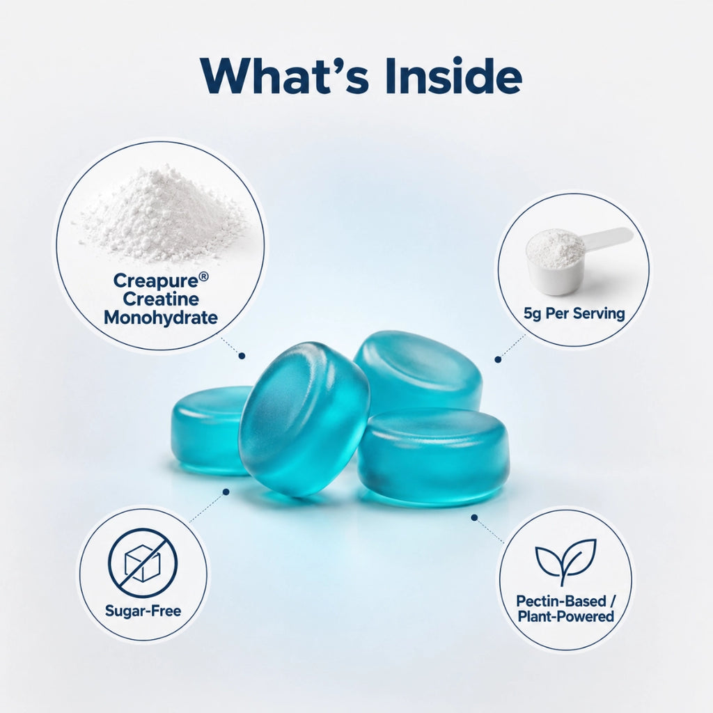 Creatine Gummies – Blue Raspberry Flavor