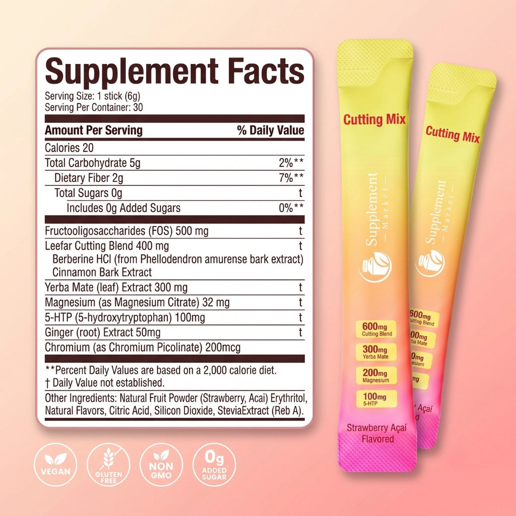 Cutting Drink Mix – Support for Cravings with Berberine & 5-HTP