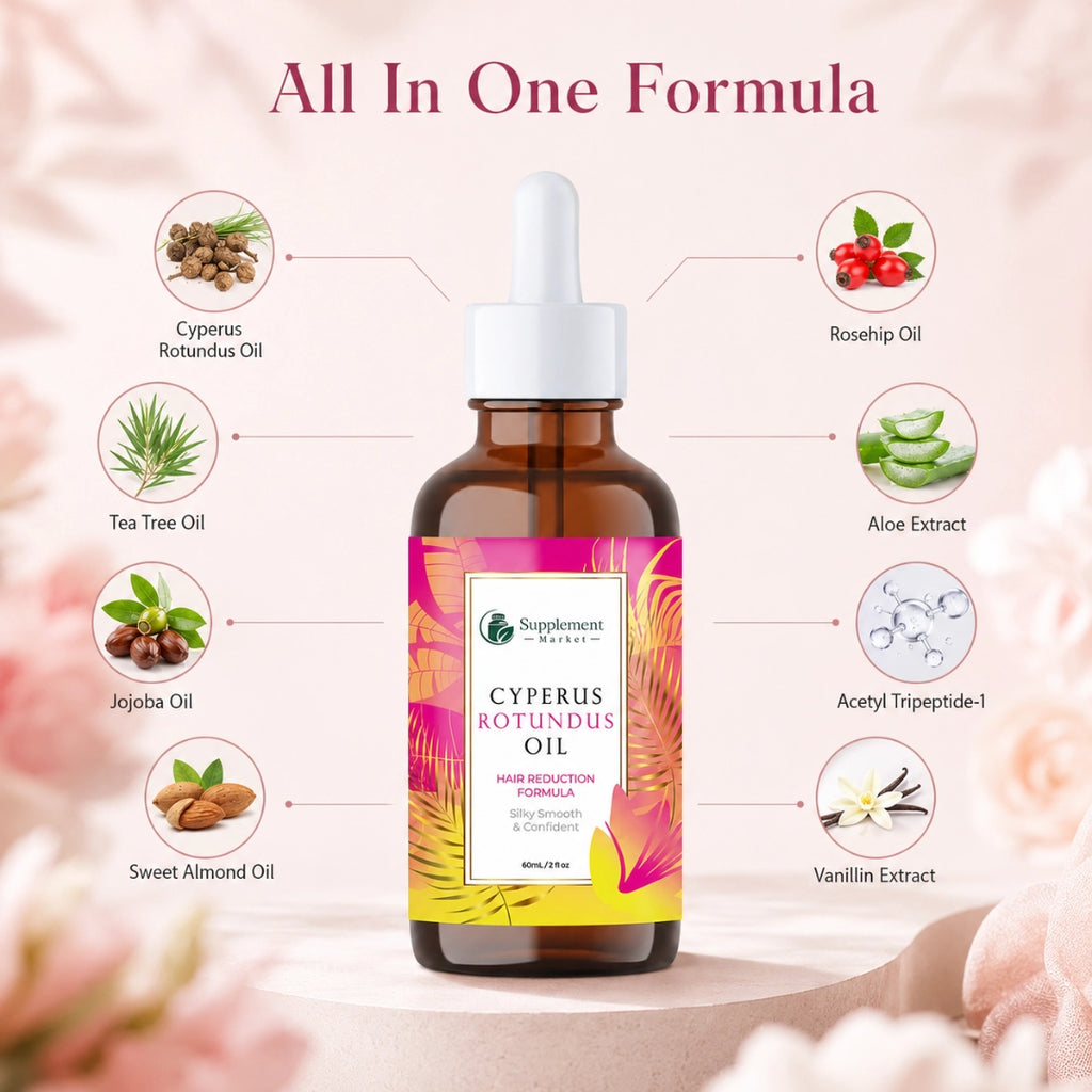 Cyperus Rotundus Oil for Natural Hair Reduction – 60ml