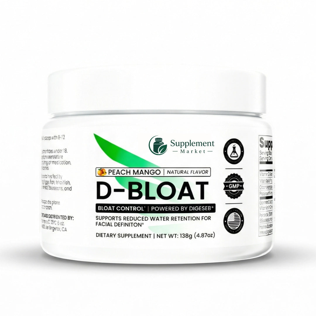 D-BLOAT – Daily Supplement for Bloating Relief & Water Retention Support – Peach Mango Flavor
