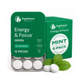 Energy & Focus Mints/Gums | Sugar Free with L-Theanine and Natural Caffeine – Spearmint Flavor