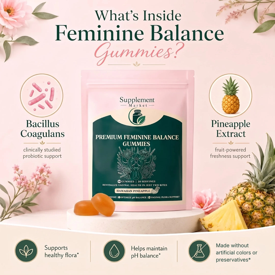 Feminine Balance Gummies – Intimate Wellness, pH & Freshness Support