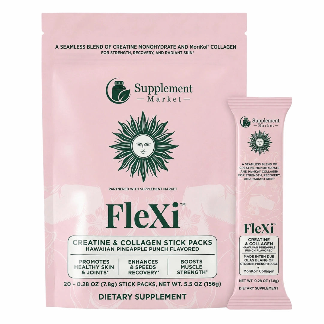 FleXi Creatine & Collagen Stick Packs – Strength, Recovery & Skin Health with 5g Creatine Monohydrate