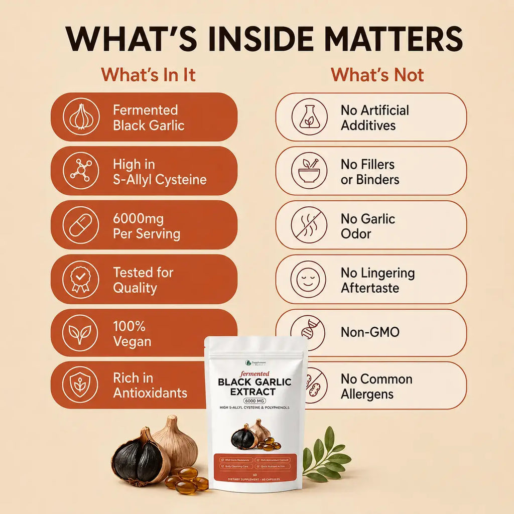 Fermented Black Garlic Extract for Digestive, Gut & Antioxidant Support