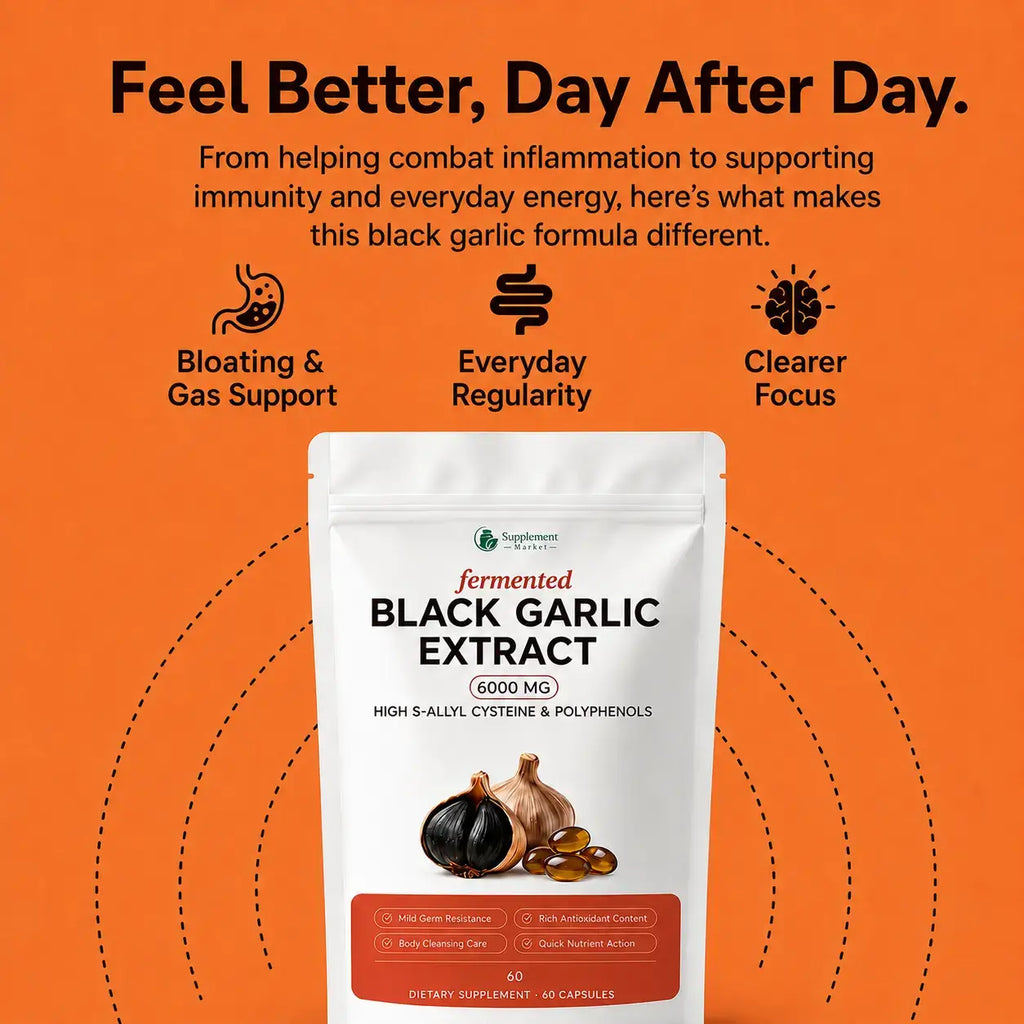 Fermented Black Garlic Extract for Digestive, Gut & Antioxidant Support
