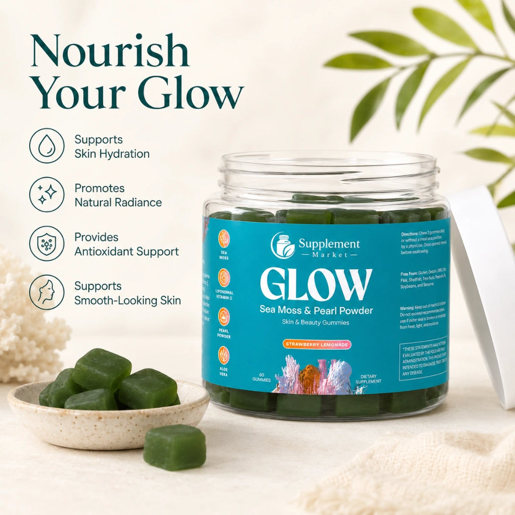 Glow Sea Moss & Pearl Powder Gummies – Skin Support & Radiance