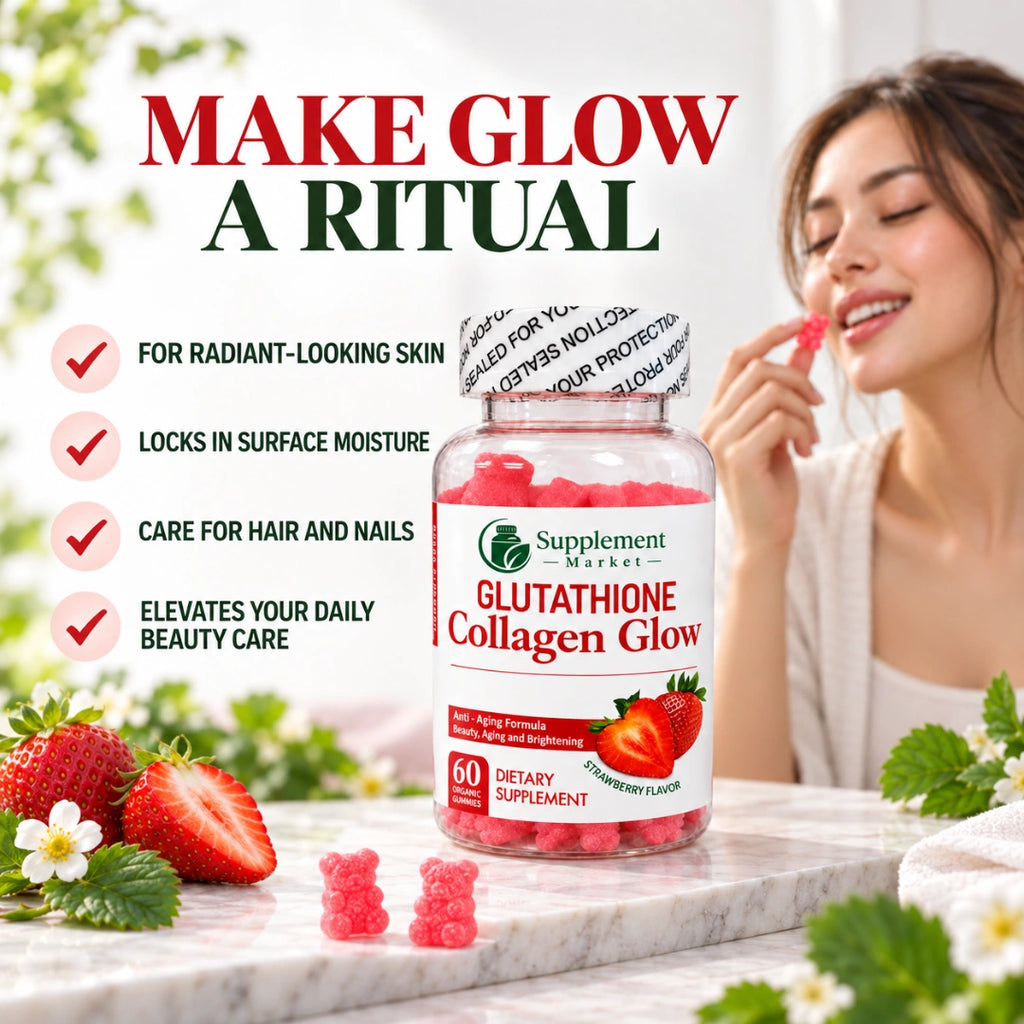Glutathione Collagen Glow Gummies - Skin, Hair & Nail Support