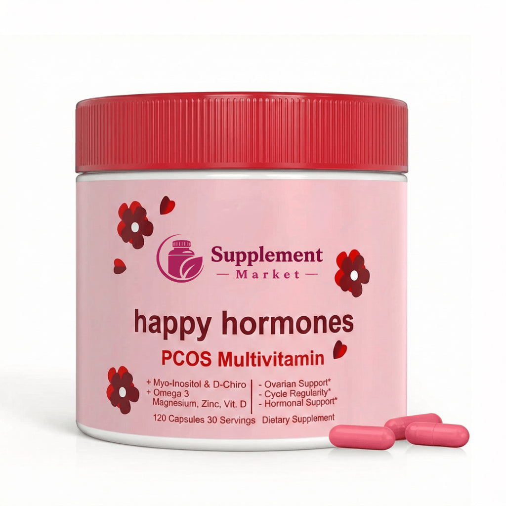 Happy Hormones PCOS Multivitamin – Hormone Balance Supplement for Women with Inositol & Metabolism Support